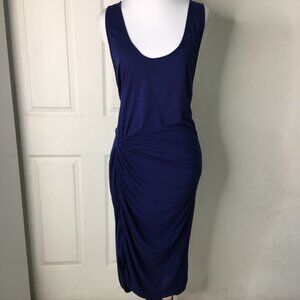 Thakoon Women's Navy Blue Scoop Neck Sleeveless Bodycon Dress Size Large